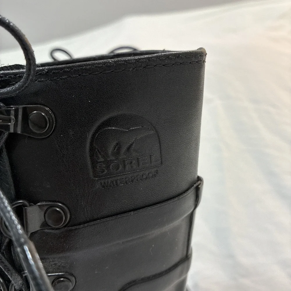 Sorel‎ Rain Boots Womens Size 6.5 1973 Waterproof Black Rubber